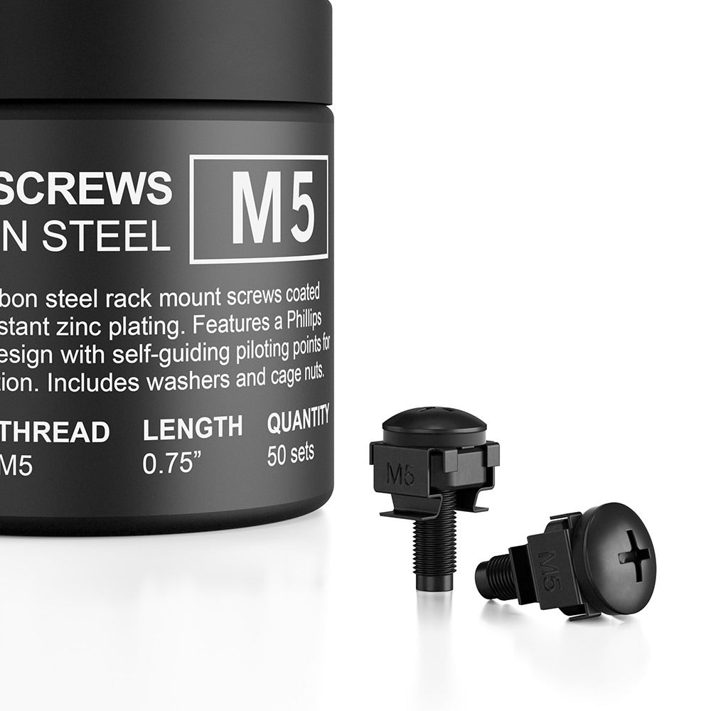 AC Infinity Carbon Steel Rack Screws 50-Piece Set, M5 product image 1