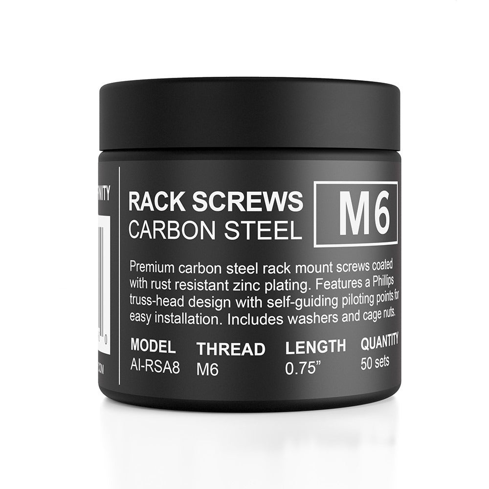 AC Infinity Carbon Steel Rack Screws 50-Piece Set, M6 product image 3