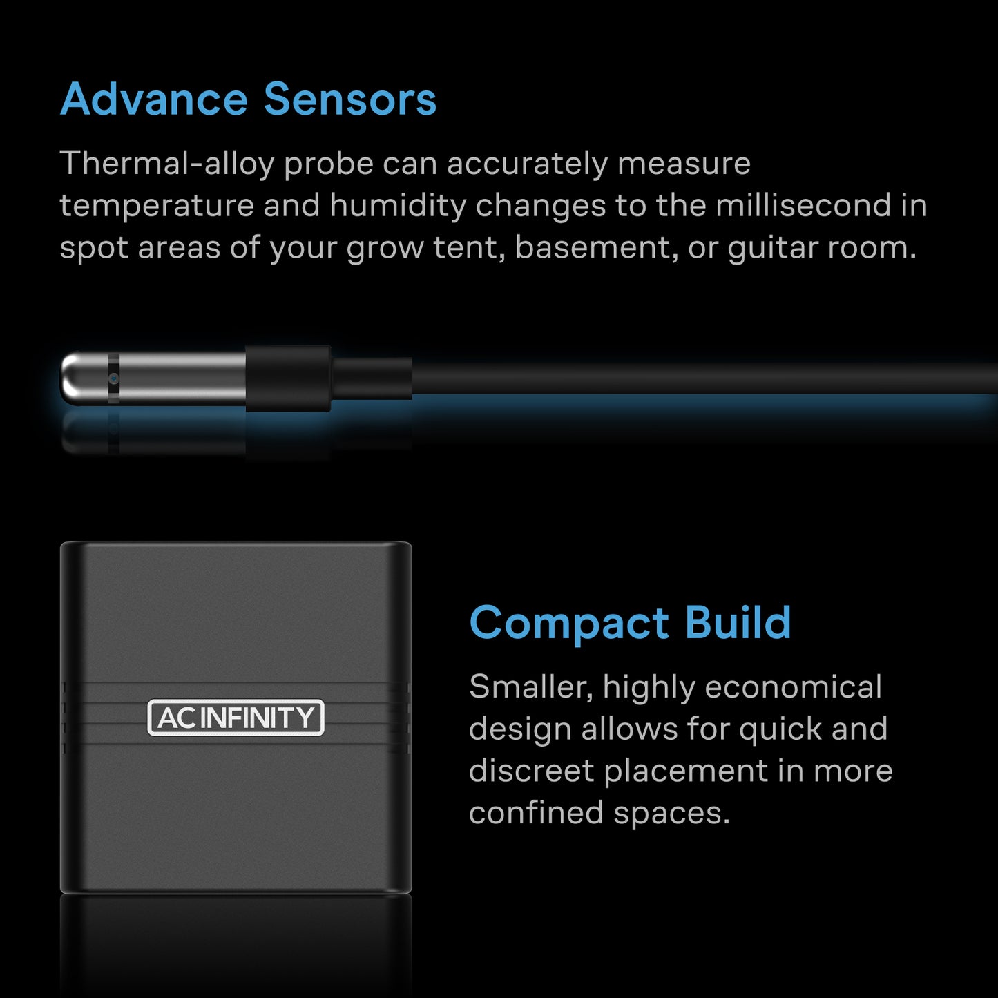 AC Infinity CLOUDCOM A1 Mini Smart Thermo-Hygrometer w/ Data App 12 product image 5