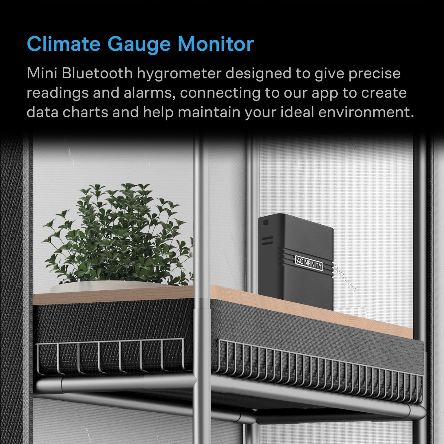 AC Infinity CLOUDCOM A2 Mini Smart Thermo-Hygrometer w/ Data App product image 2