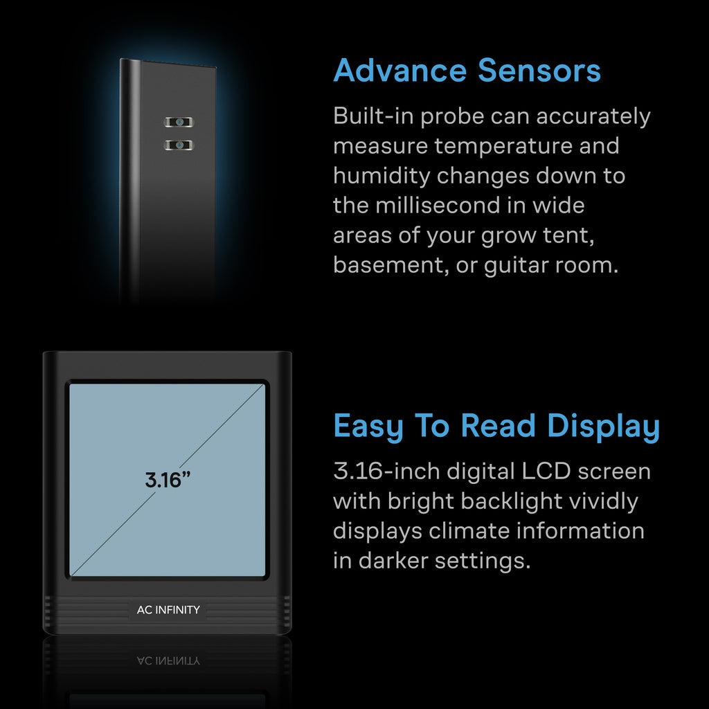 AC Infinity CLOUDCOM B2 Smart Thermo-Hygrometer w/ Data App Integrated product image 5