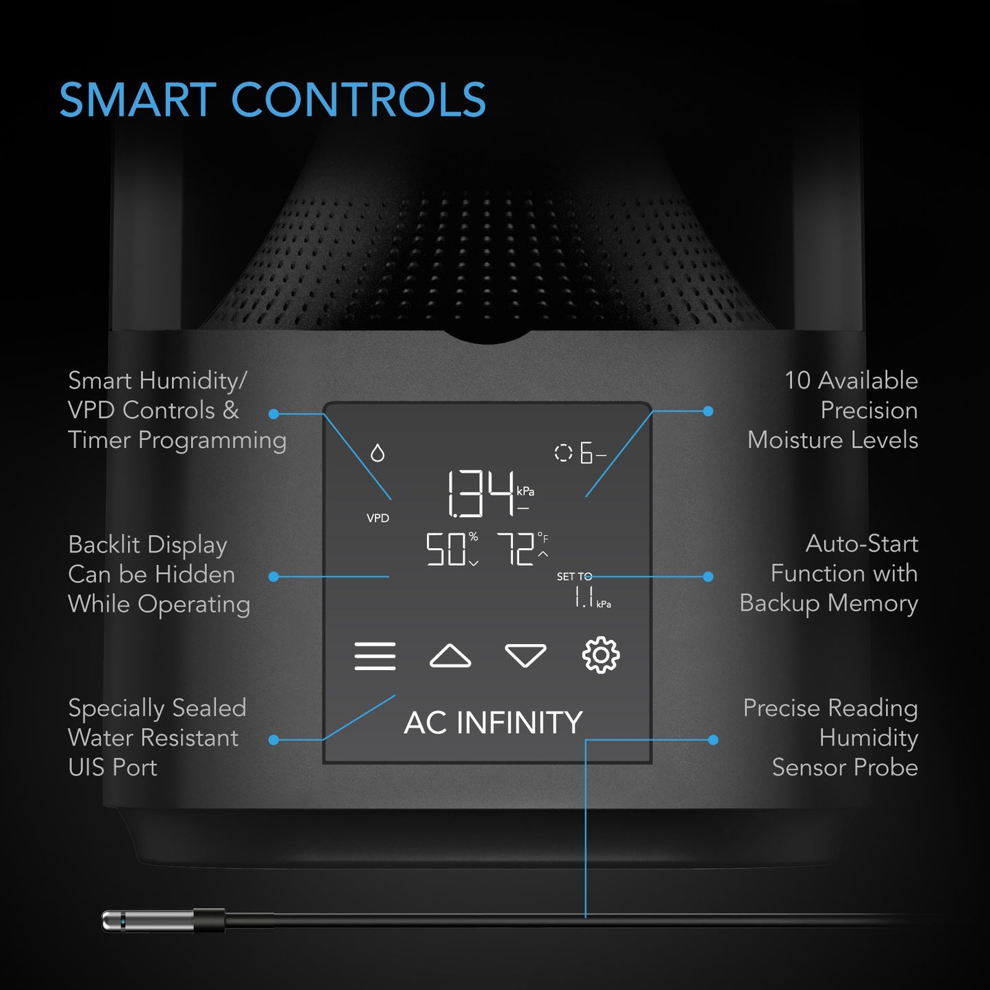 AC Infinity CLOUDFORGE T3 Environmental Plant Humidifier 4.5L Smart product image 4