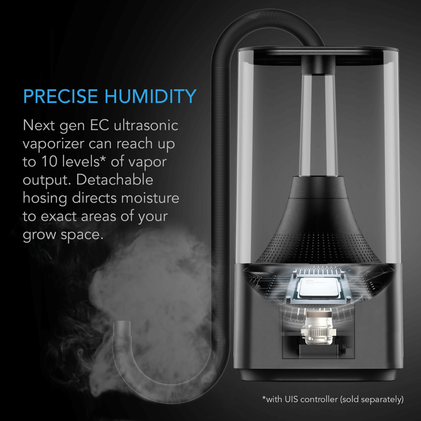 AC Infinity CLOUDFORGE T3, Environmental Plant Humidifier, 4.5L, Smart Controls, Targeted Vaporizing AC-CFT3 Climate Control