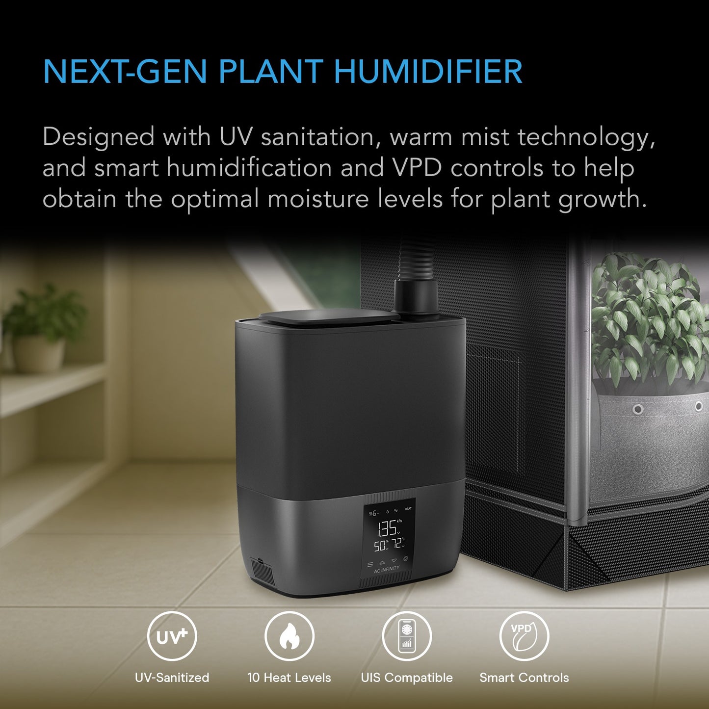 AC Infinity CLOUDFORGE T5 Environmental Plant Humidifier 9L Smart product image 4
