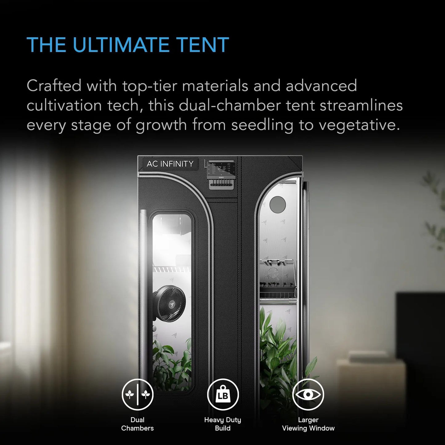 AC Infinity CLOUDLAB 632D 2-in-1 Advance Grow Tent 3x2 2000D Mylar product image 3