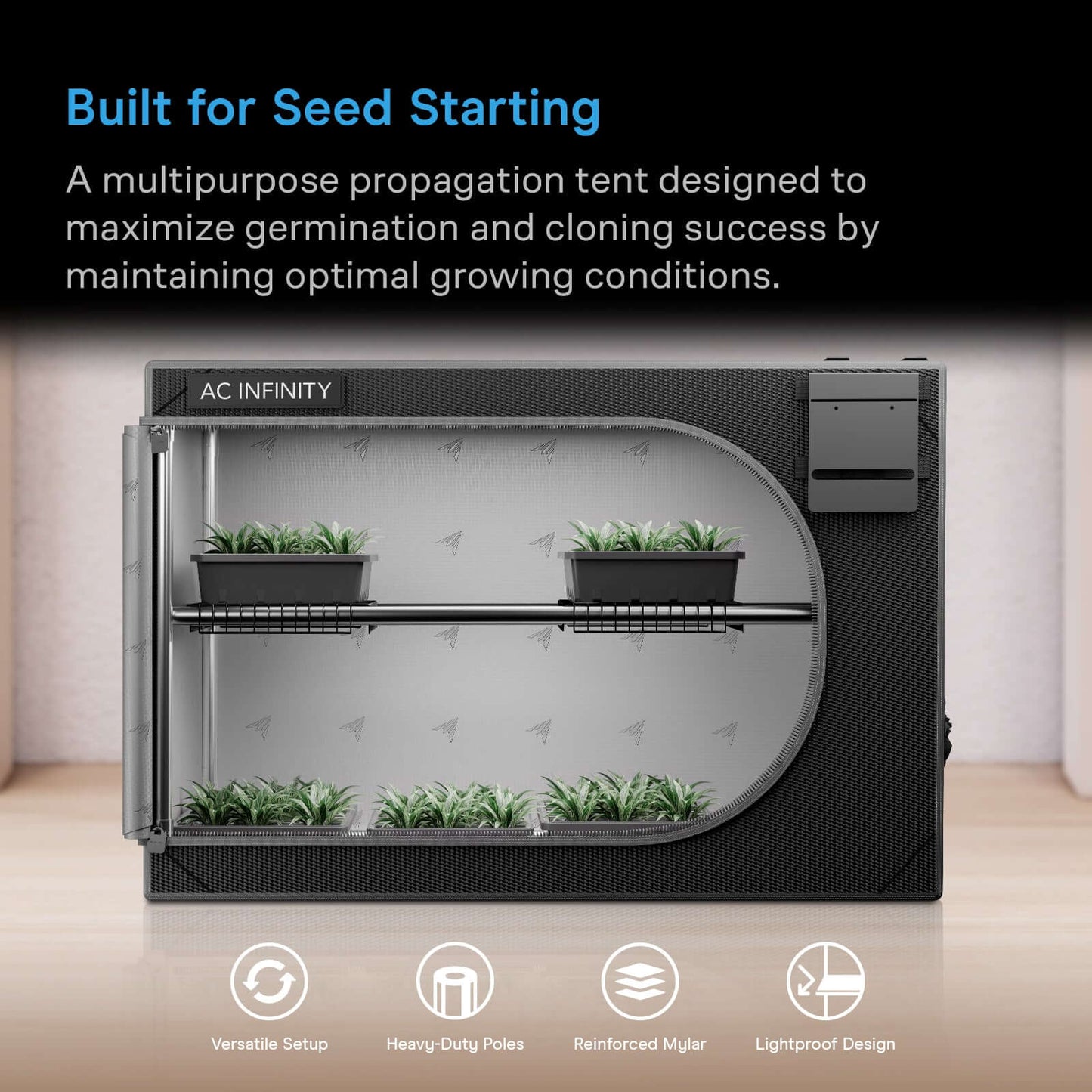 AC Infinity CLOUDLAB Advance Propagation Grow Tent 2000D Mylar Canvas product image 4