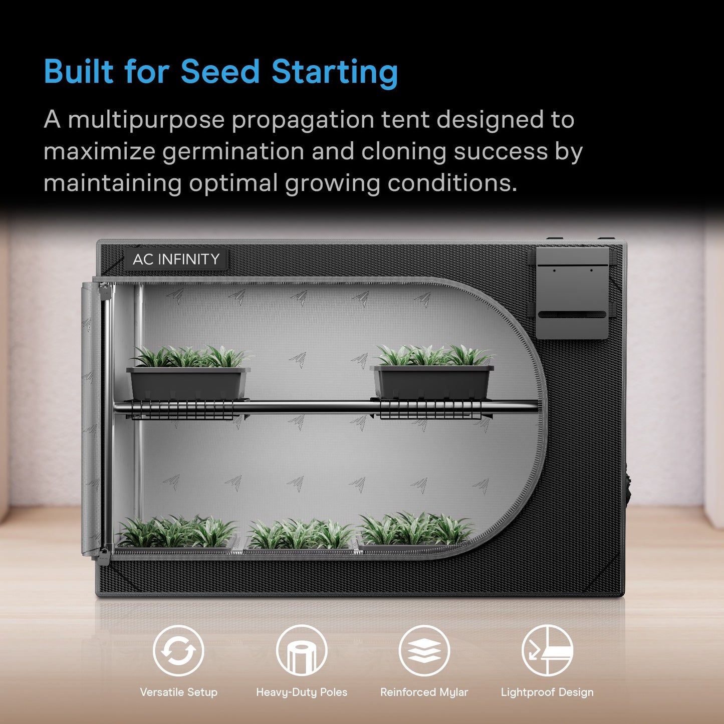 AC Infinity CLOUDLAB Advance Propagation Grow Tent 2000D Mylar Canvas product image 5