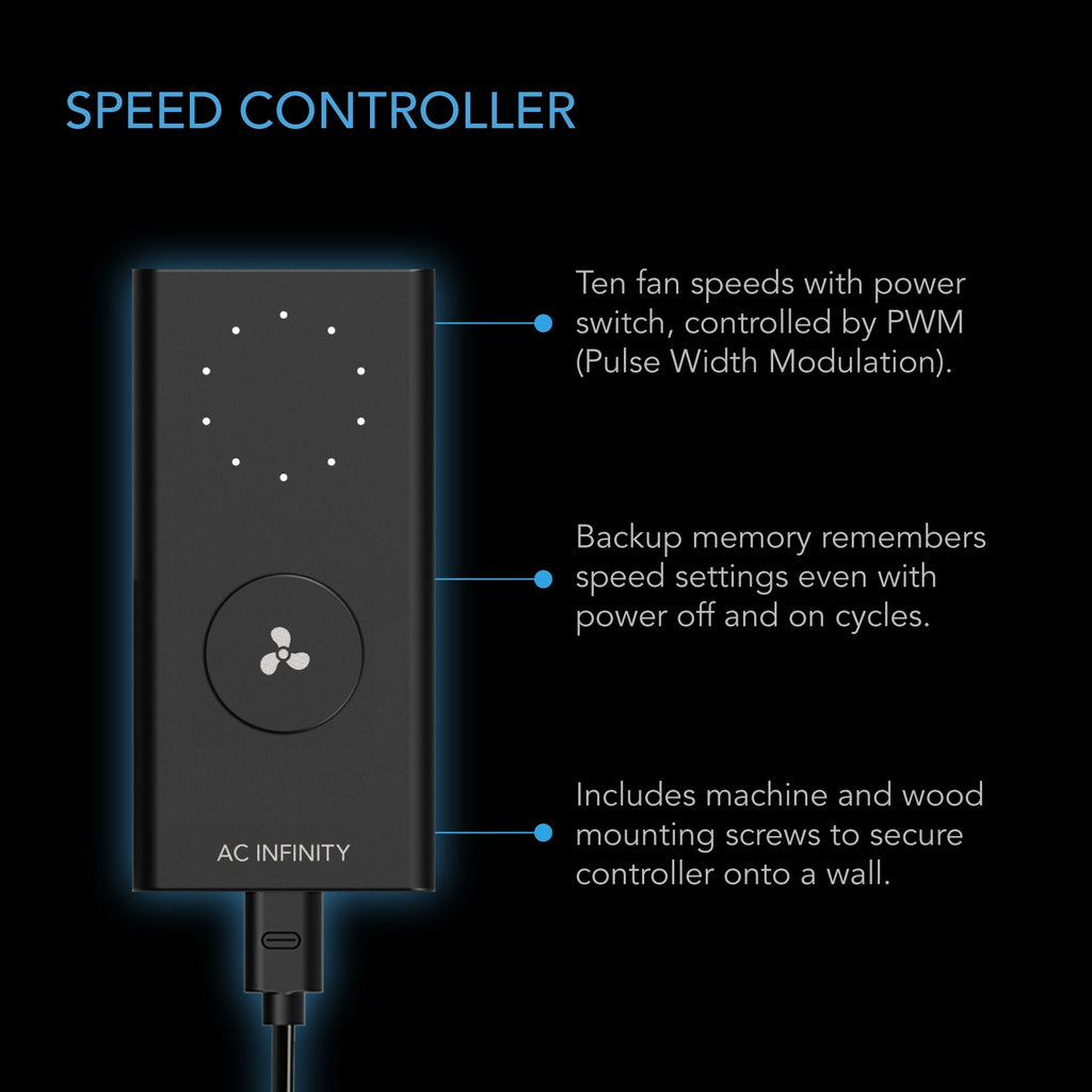 AC Infinity CLOUDLINE H4 Inline Fan w/ Speed Controller product image 13