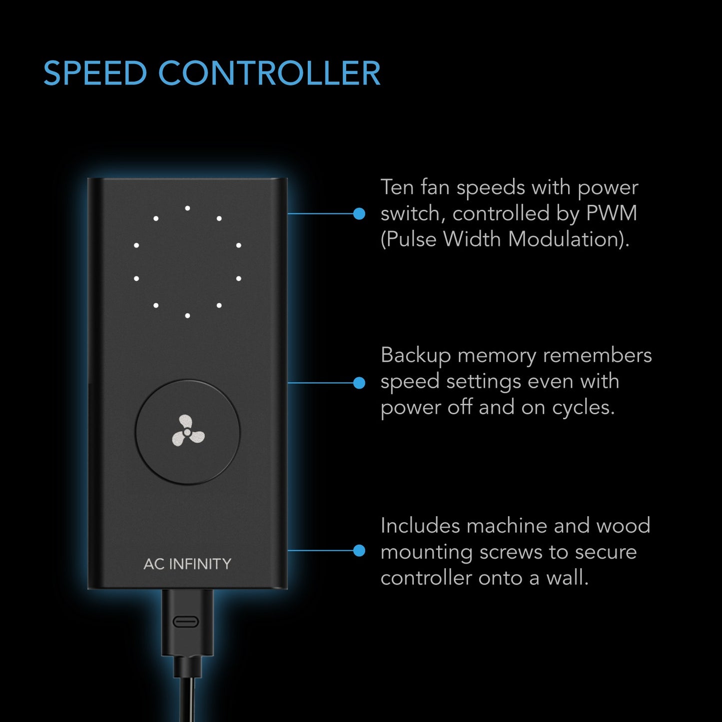 AC Infinity CLOUDLINE H4 Inline Fan w/ Speed Controller product image 13