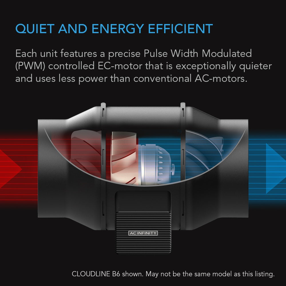 AC Infinity CLOUDLINE LITE A8 Quiet Inline Fan w/ Speed Controller product image 13