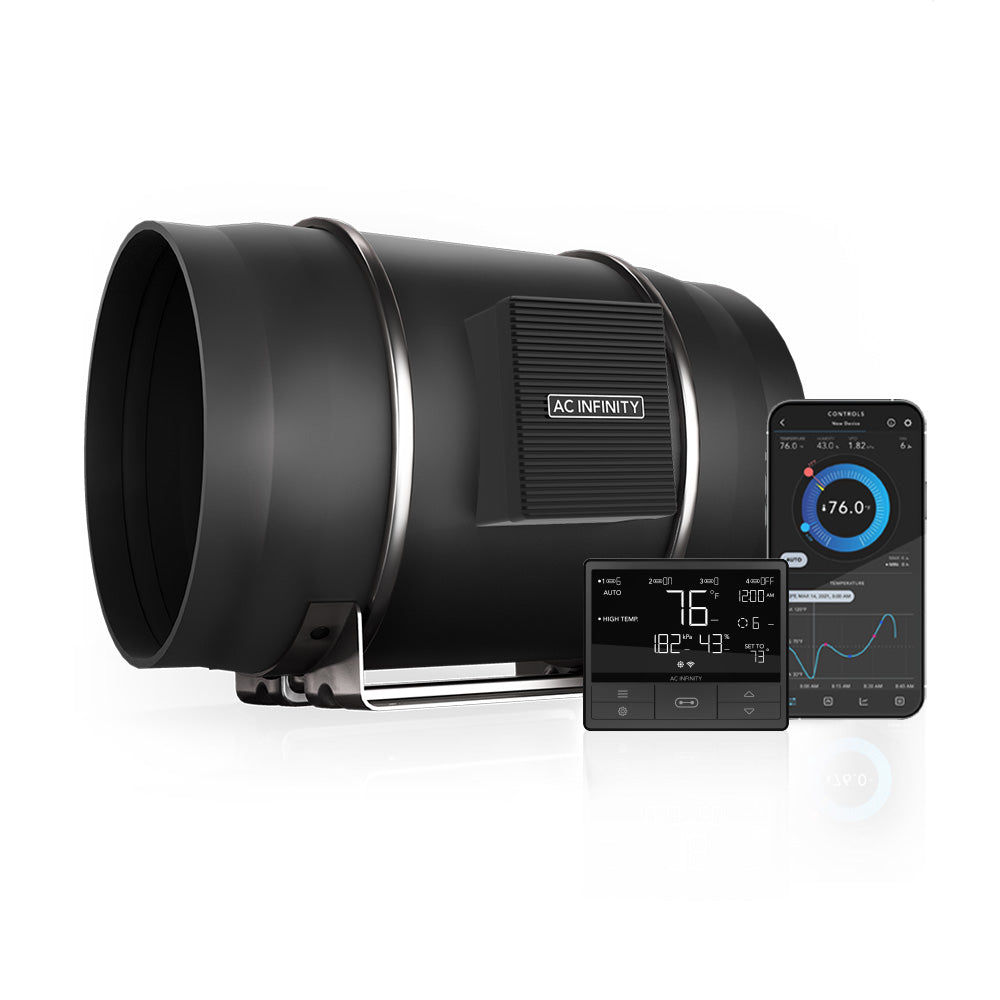 AC Infinity CLOUDLINE T10 Quiet Inline Duct Fan System w/ Temperature product image 1