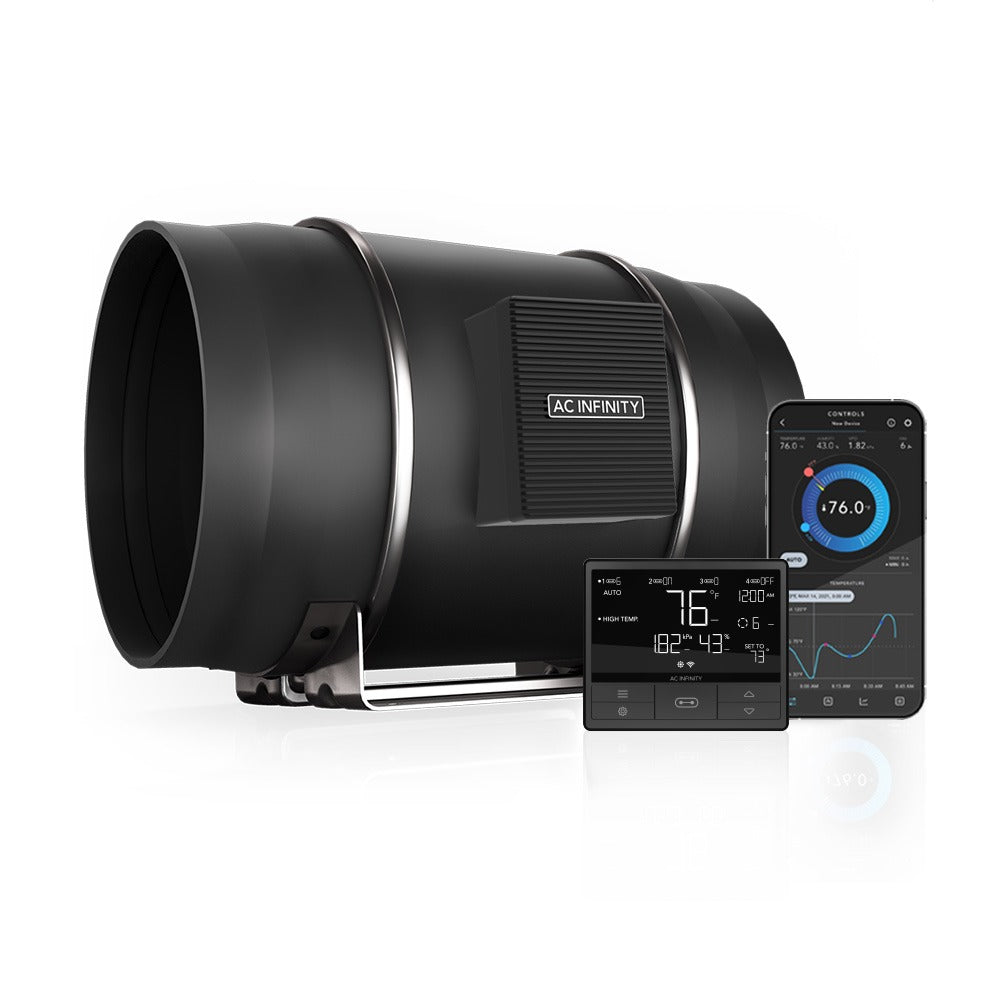 AC Infinity CLOUDLINE T10 Quiet Inline Duct Fan System w/ Temperature product image 1