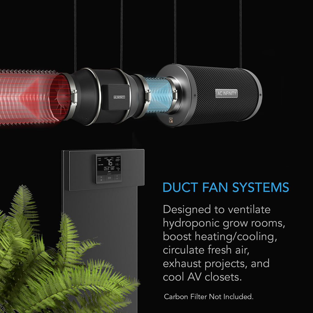 AC Infinity CLOUDLINE T12 Quiet Inline Duct Fan System w/ Temperature product image 2