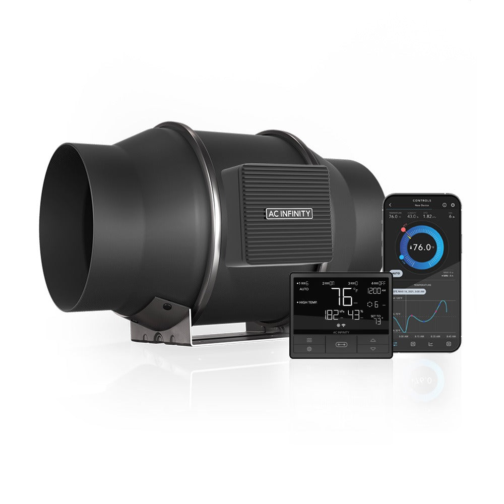 AC Infinity CLOUDLINE T6 Quiet Inline Duct Fan System w/ Temperature product image 1