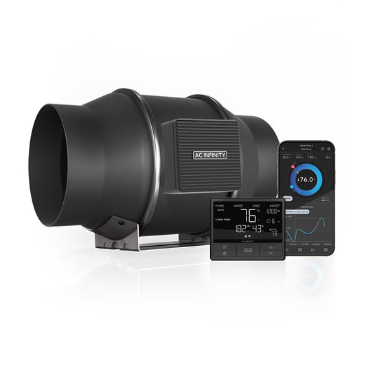 AC Infinity CLOUDLINE T6 Quiet Inline Duct Fan System w/ Temperature product image 1
