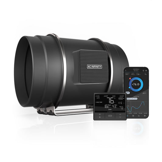AC Infinity CLOUDLINE T8 Quiet Inline Duct Fan System w/ Temperature product image 1