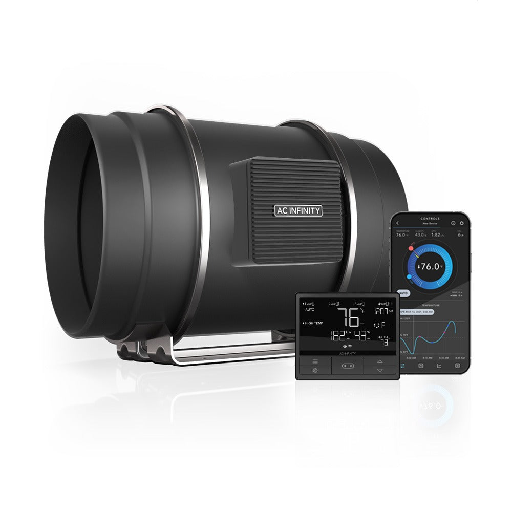 AC Infinity CLOUDLINE T8 Quiet Inline Duct Fan System w/ Temperature product image 1