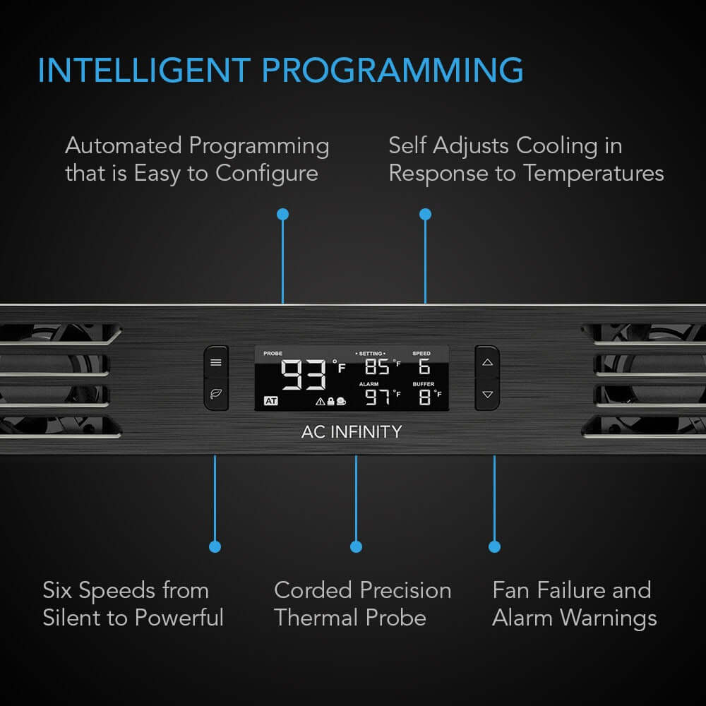 AC Infinity CLOUDPLATE T6 Quiet Rack Cooling Fan System 1U Front product image 3