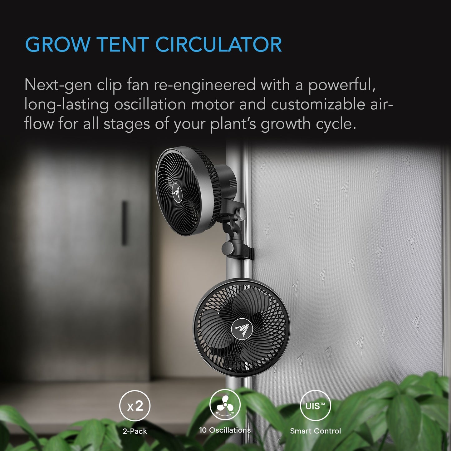 AC Infinity CLOUDRAY S6 2-Pack Gen 2 Grow Tent Clip Fan 6” product image 4
