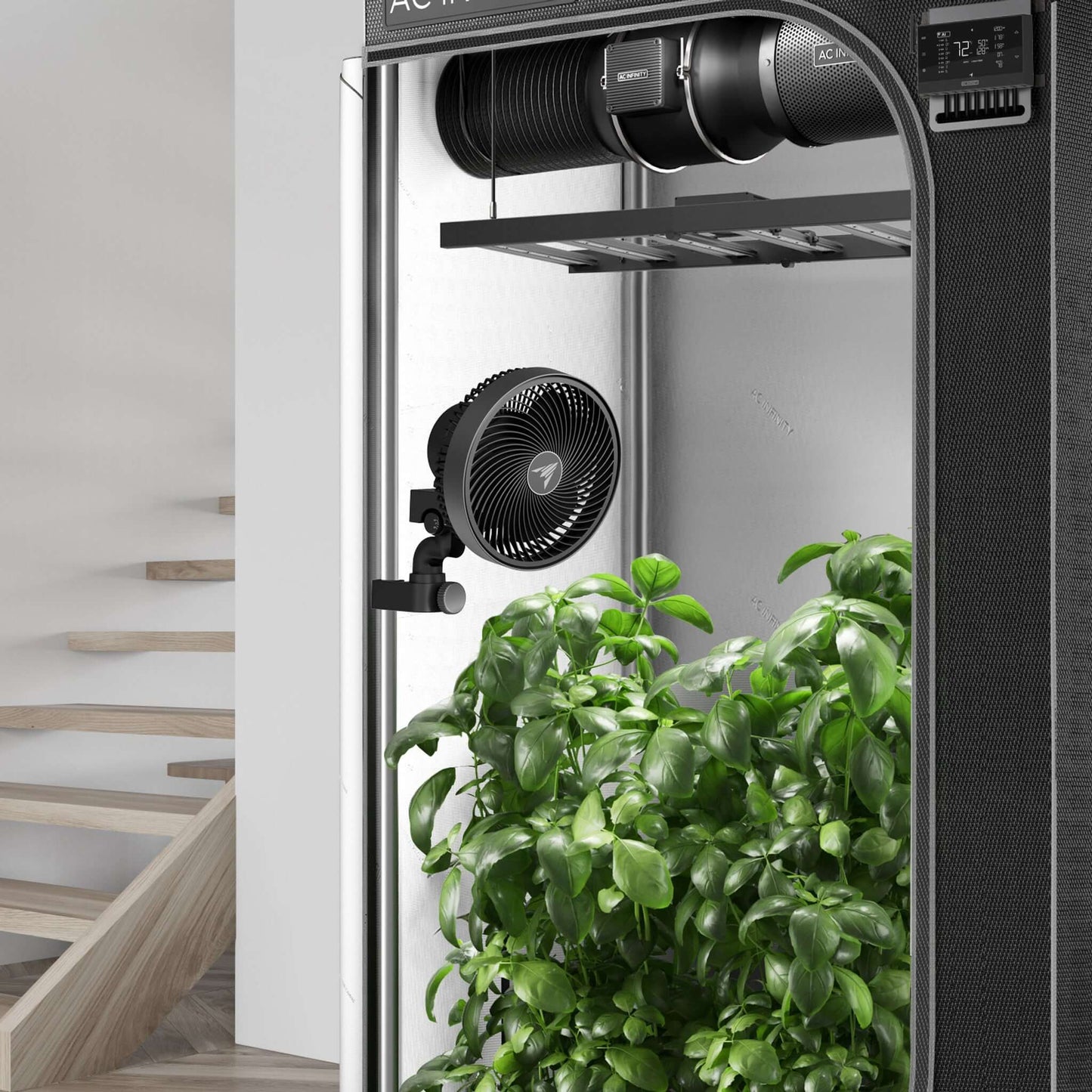 AC Infinity CLOUDRAY S9, Gen 2 Grow Tent Clip Fan 9” with Long-Life EC Motor, 10-Level Dynamic Wind Modes & Fan Speeds, 10-Level Auto Oscillation