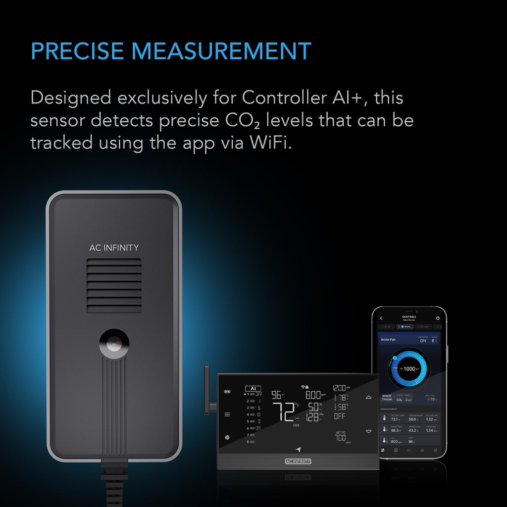 AC Infinity CO2 + Light Sensor for Controller AI+ CO2 Data Tracking product image 2