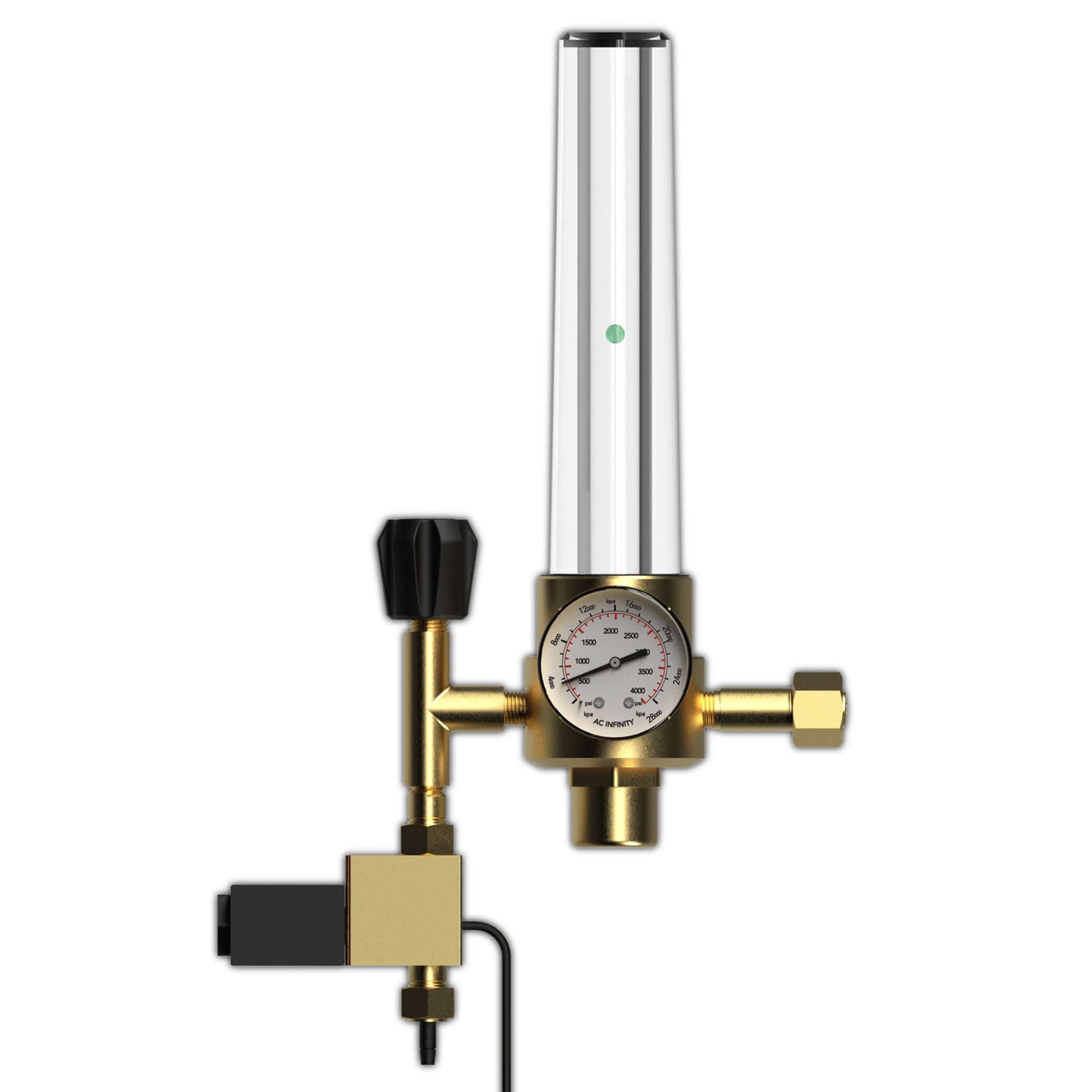 AC Infinity CO2 Regulator, Carbon Dioxide Monitor with Solenoid Valve and Gas Flow Meter