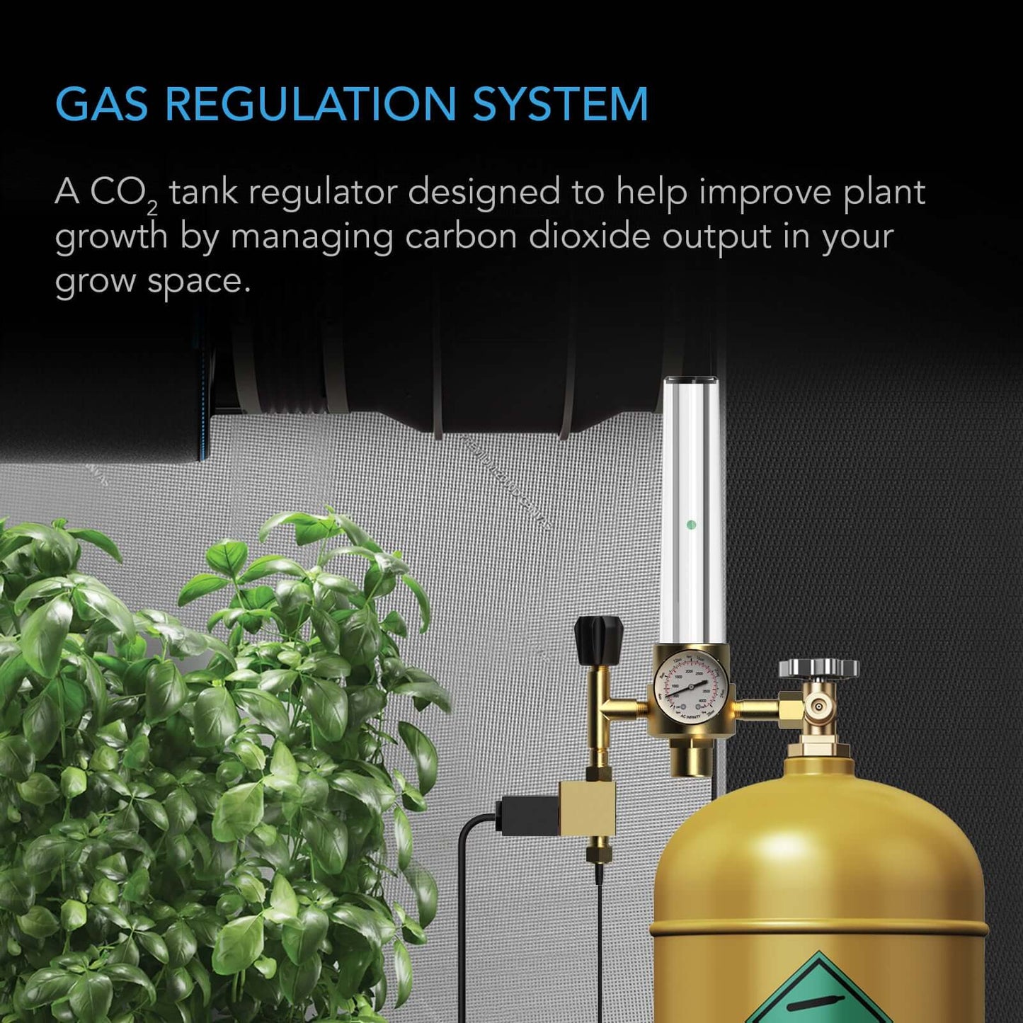 AC Infinity CO2 Regulator Carbon Dioxide Monitor w/ Solenoid Valve product image 2