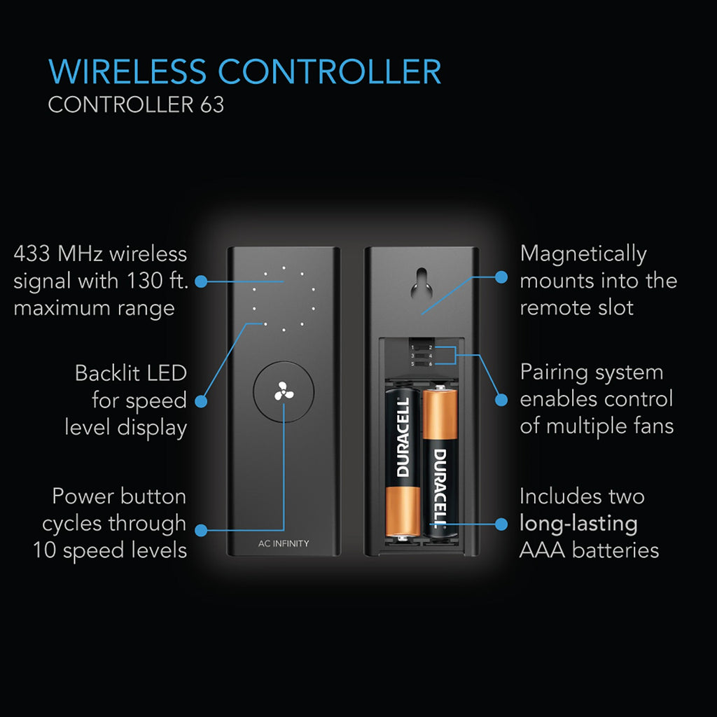 AC Infinity CONTROLLER 63 Wireless Remote Fan Controller product image 3