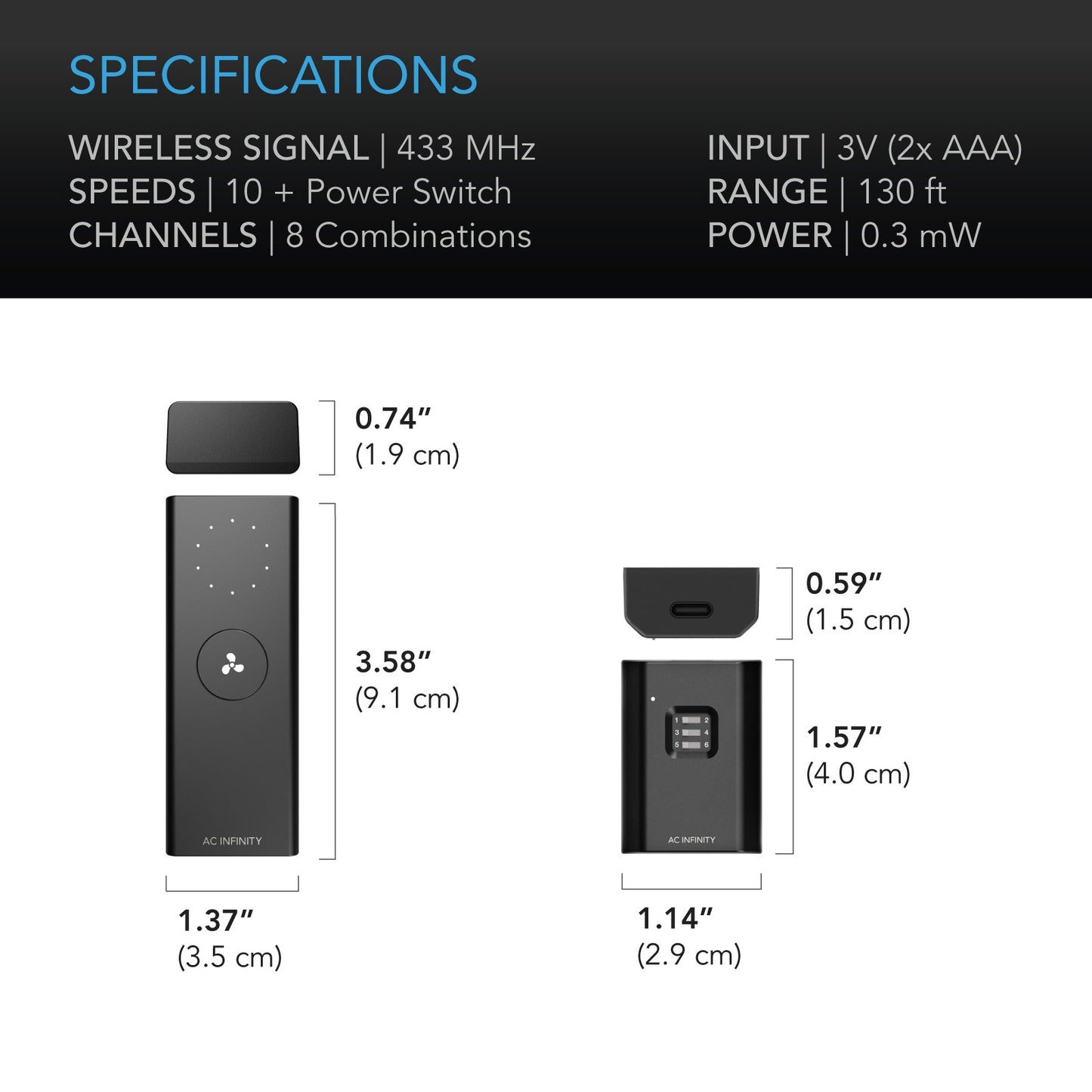AC Infinity CONTROLLER 63 Wireless Remote Fan Controller product image 6