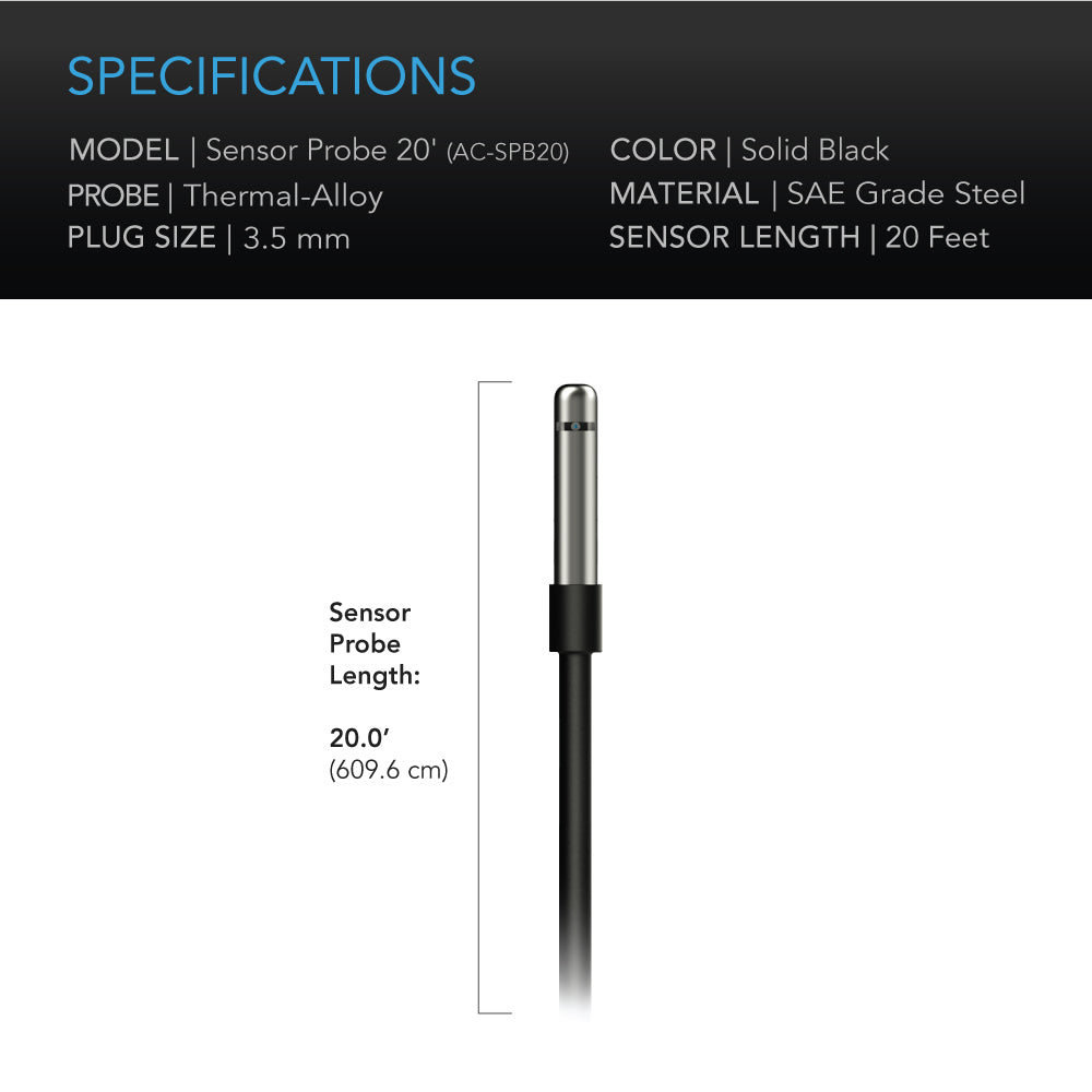 AC Infinity Controller Sensor Probe 20' Corded Climate Detector product image 5