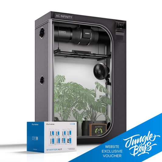 AC Infinity Cultivator Kit, Complete 2-Plant Grow Tent System with Dynamic Learning AI Control and Athena® Blended Starter Kit. WiFi-Integrated Ventilation, Circulation, Full-Spectrum EVO Lights and Refillable Filter