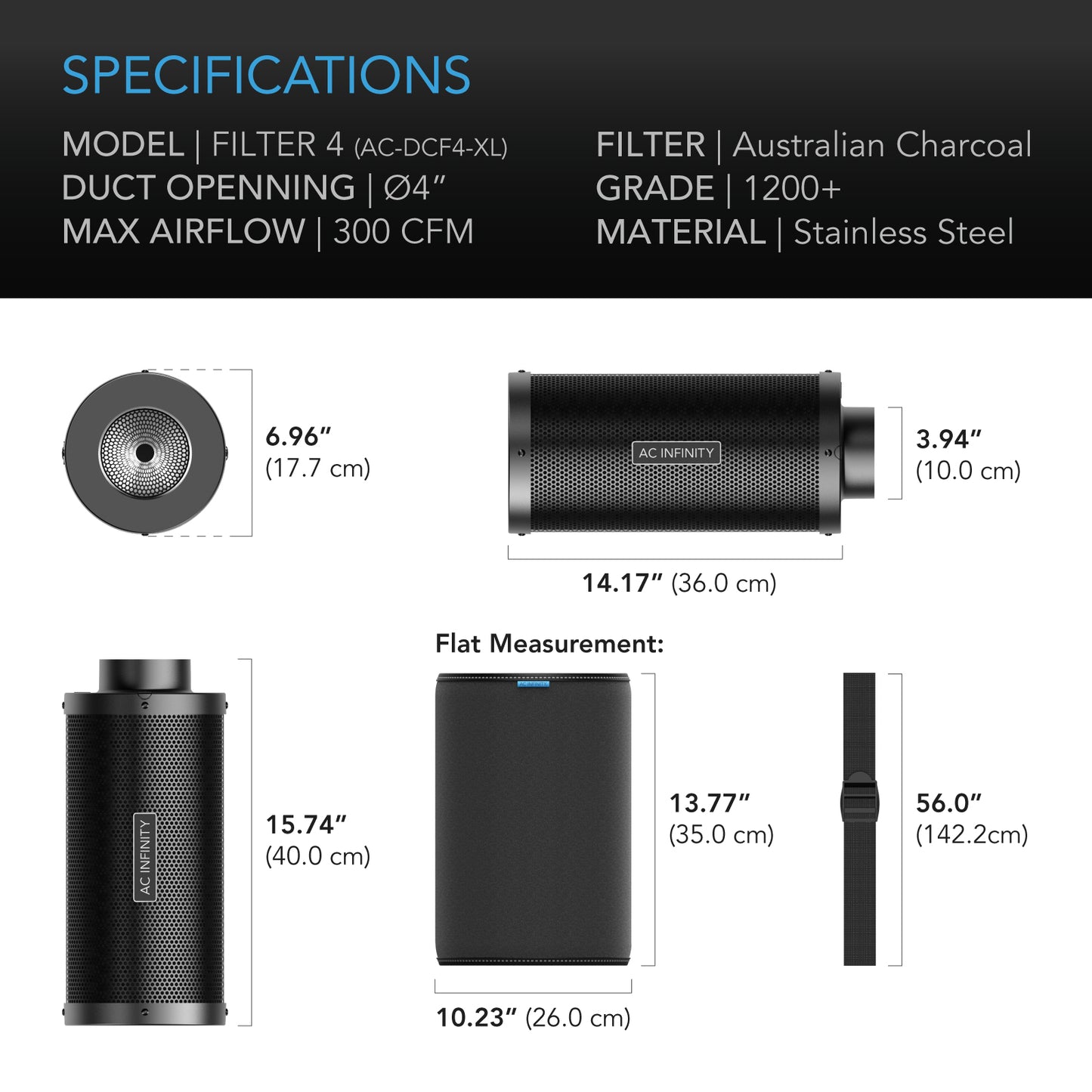 AC Infinity Duct Carbon Filter XL Australian Charcoal Extra Large product image 6