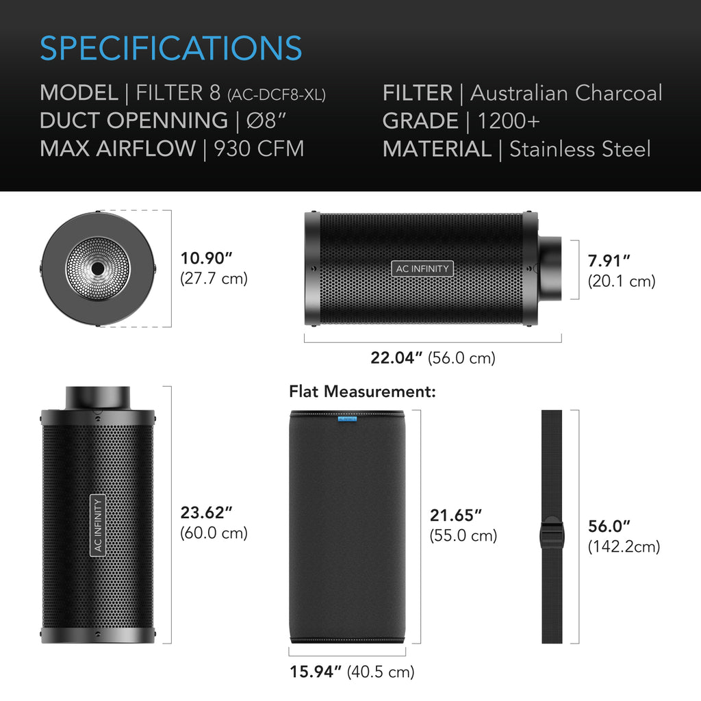 AC Infinity Duct Carbon Filter XL Australian Charcoal Extra Large product image 6