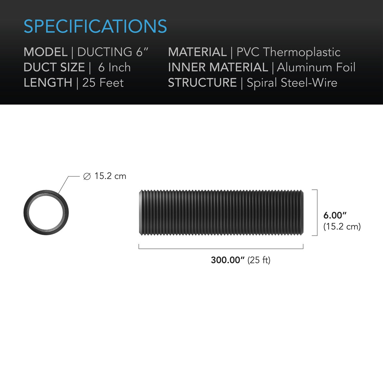 AC Infinity Flexible Four-Layer Ducting 25-Ft Long 6-Inch product image 5