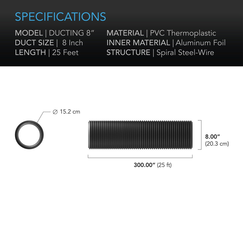 AC Infinity Flexible Four-Layer Ducting 25-FT Long 8-Inch product image 5