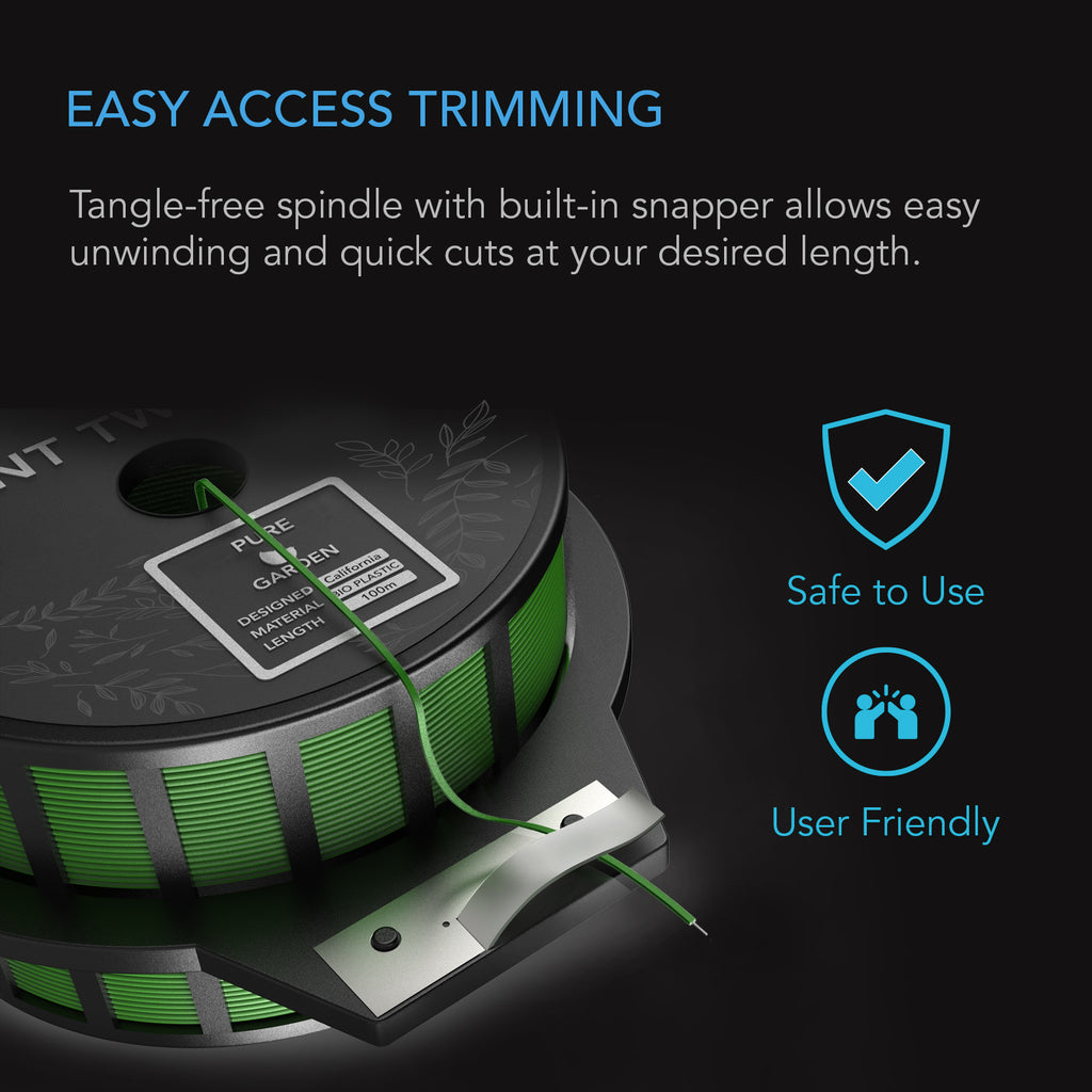AC Infinity Green Twist Ties w/ Built-In Cutter 100m product image 2