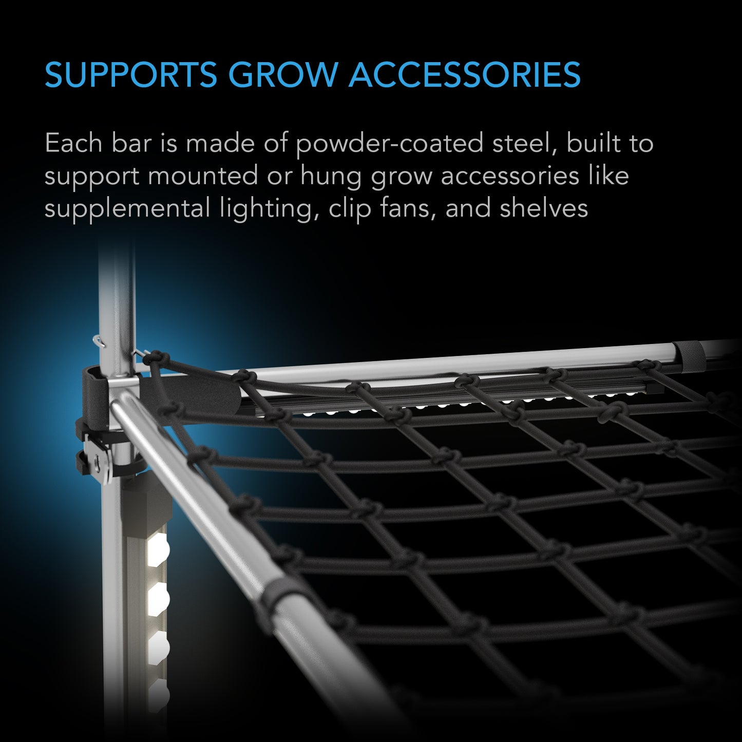 AC Infinity Grow Tent Mounting Bars for Indoor Grow Spaces 3x3' product image 4