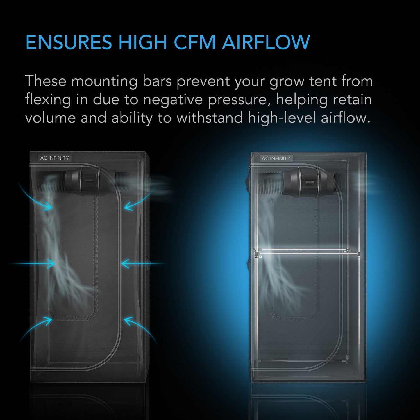 AC Infinity Grow Tent Mounting Bars for Indoor Grow Spaces 4x4' product image 3