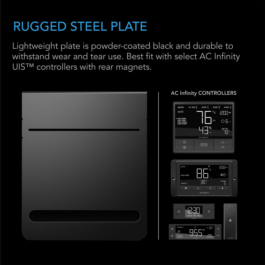 AC Infinity Grow Tent Mounting Plate Steel Powder Coat Black 5x6" product image 3