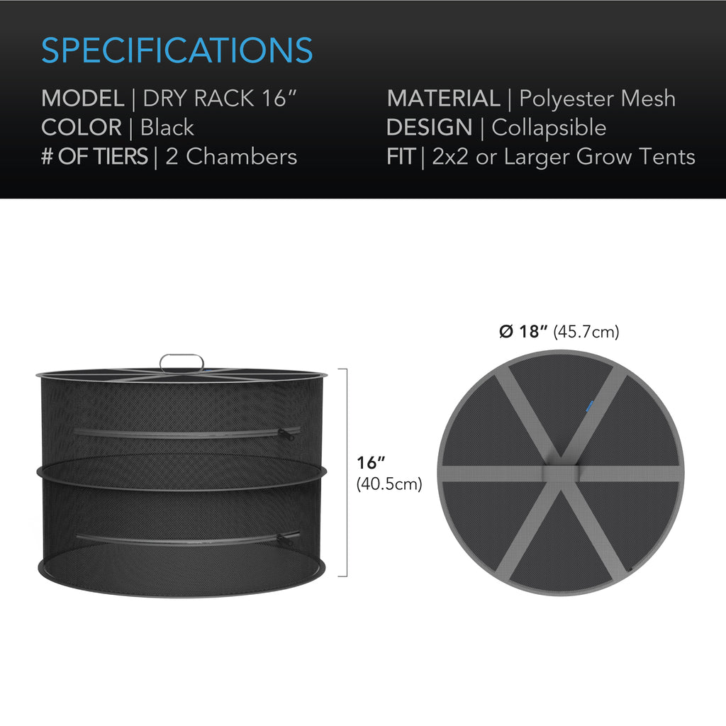 AC Infinity Hanging Herb Drying Rack 18 in. Diameter Two Tiers product image 5