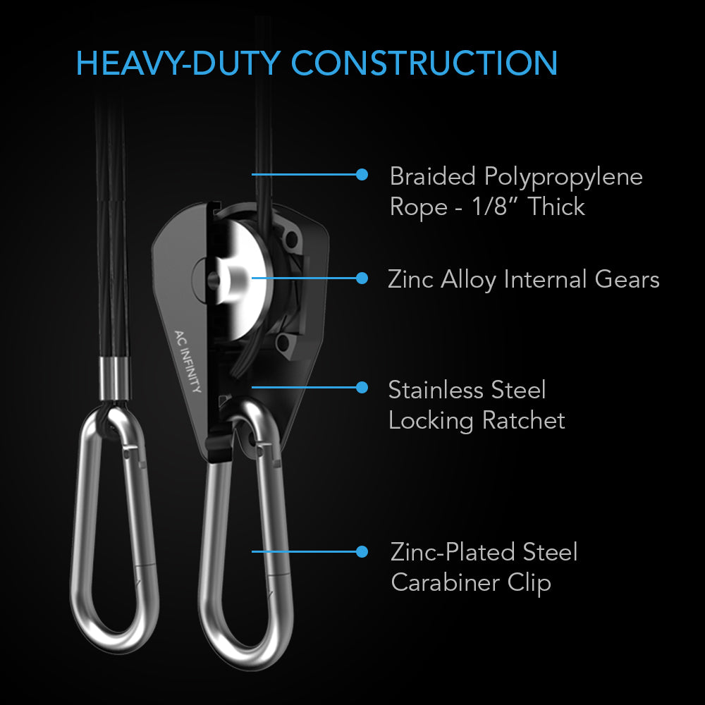 AC Infinity Heavy-Duty Adjustable Rope Clip Hanger One Pair product image 3