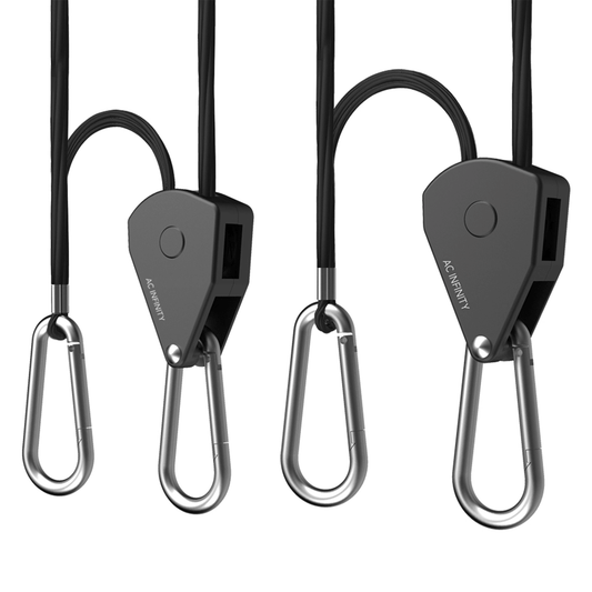 AC Infinity Heavy-Duty Adjustable Rope Clip Hanger, One Pair | AC-RHA3-2 | Grow Tents Depot | Grow Tents | 819137020818