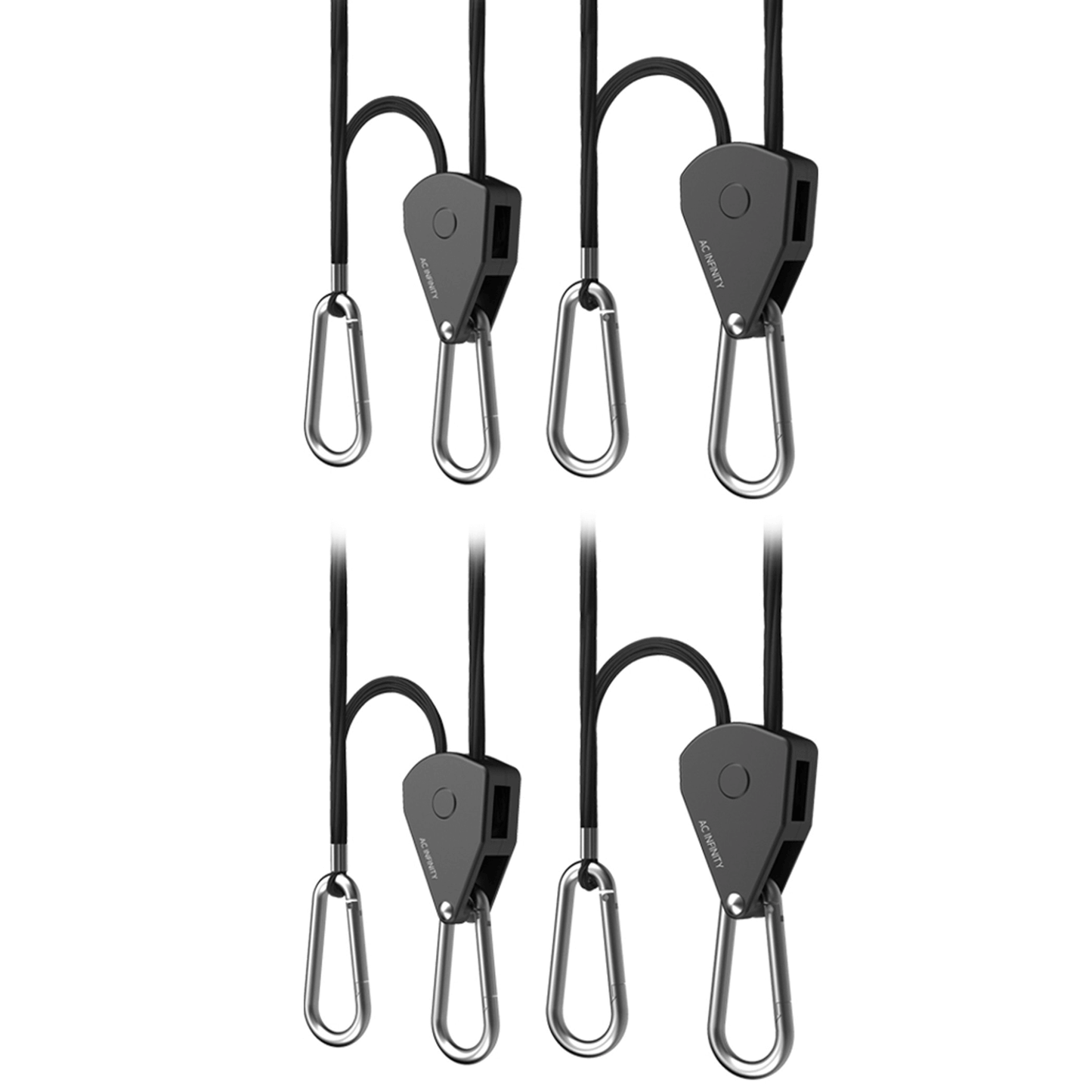 AC Infinity Heavy-Duty Adjustable Rope Clip Hanger, Two Pairs AC-RHA3-4 Grow Tents