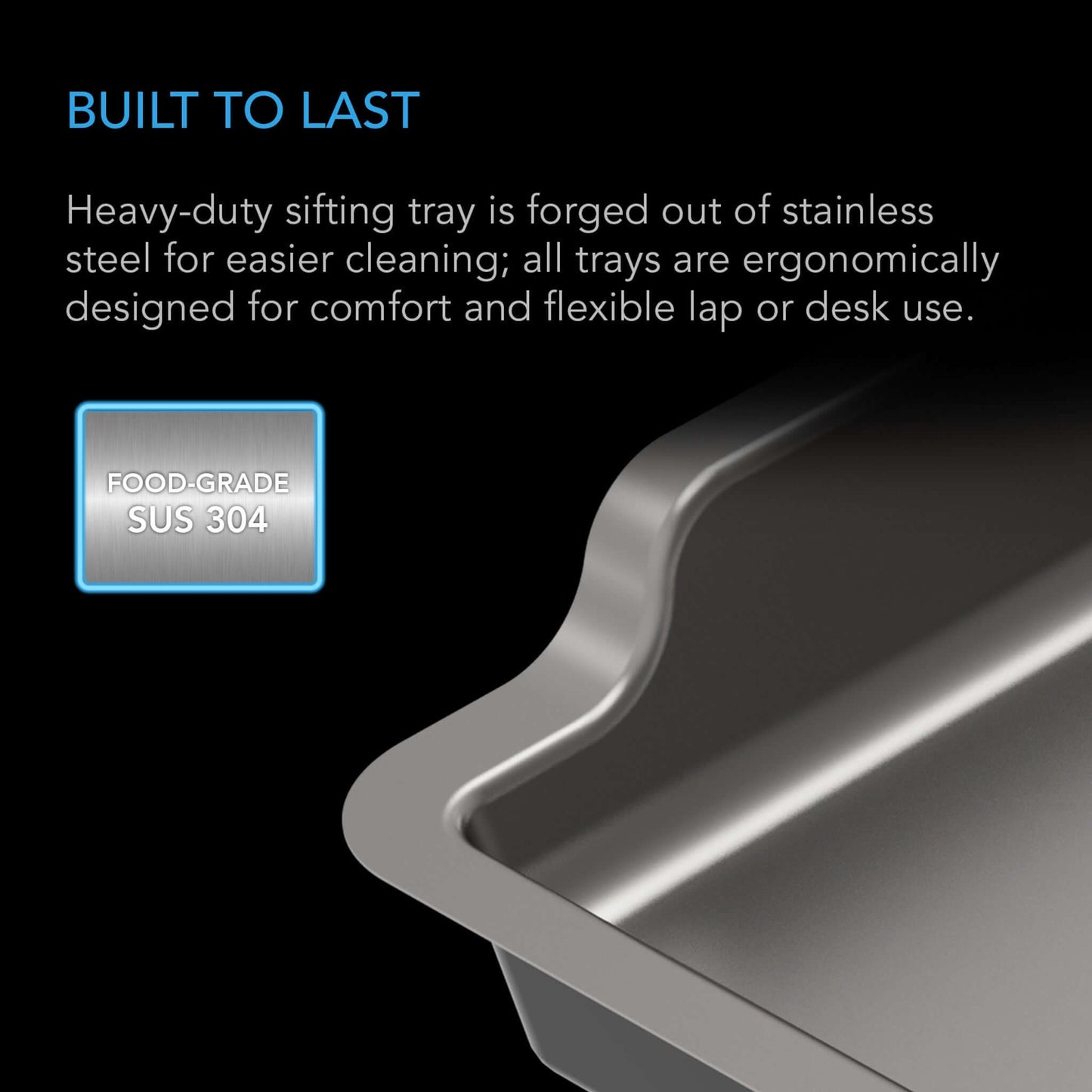 AC Infinity Large Trim Tray System, 3-Tray & 2-Screen Kit, Interchangeable and Ergonomic Design