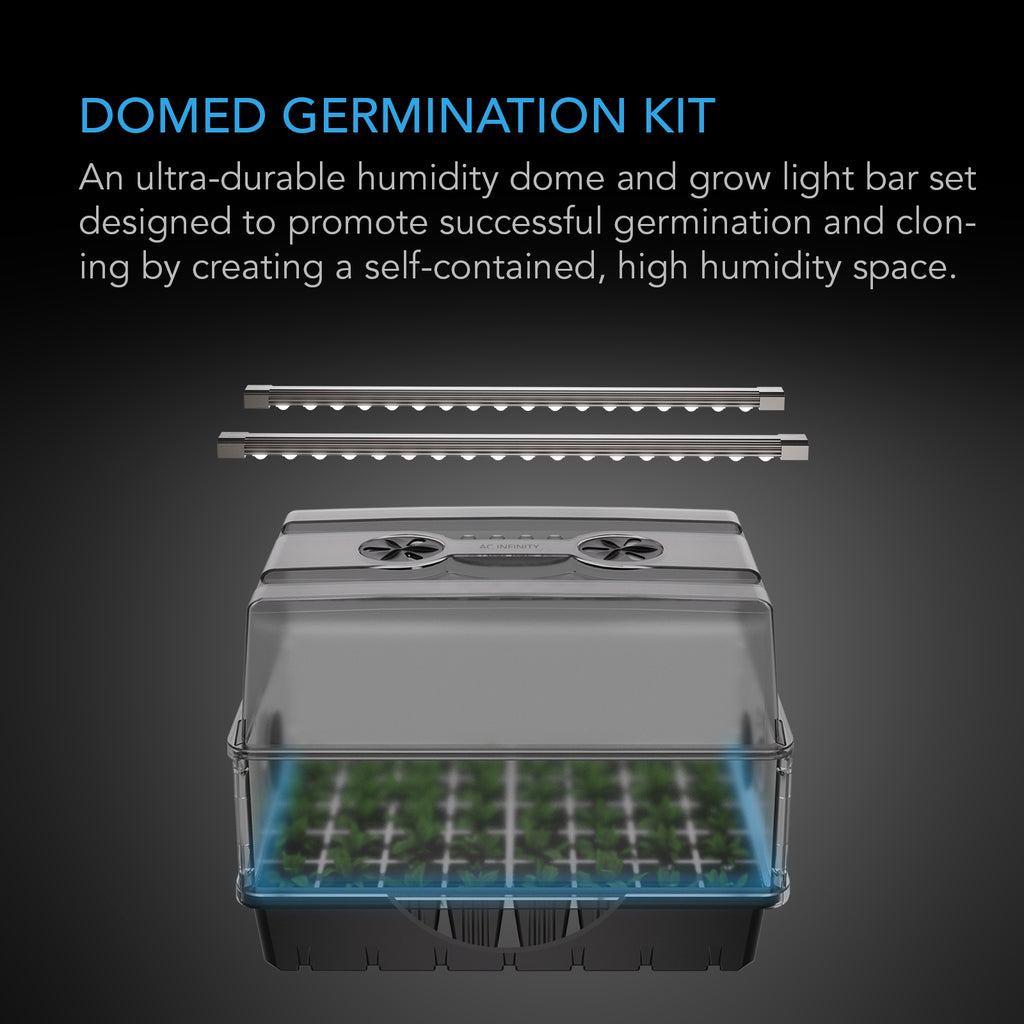 AC Infinity Humidity Dome Germination Kit w/ LED Grow Light Bars 5x8 product image 2