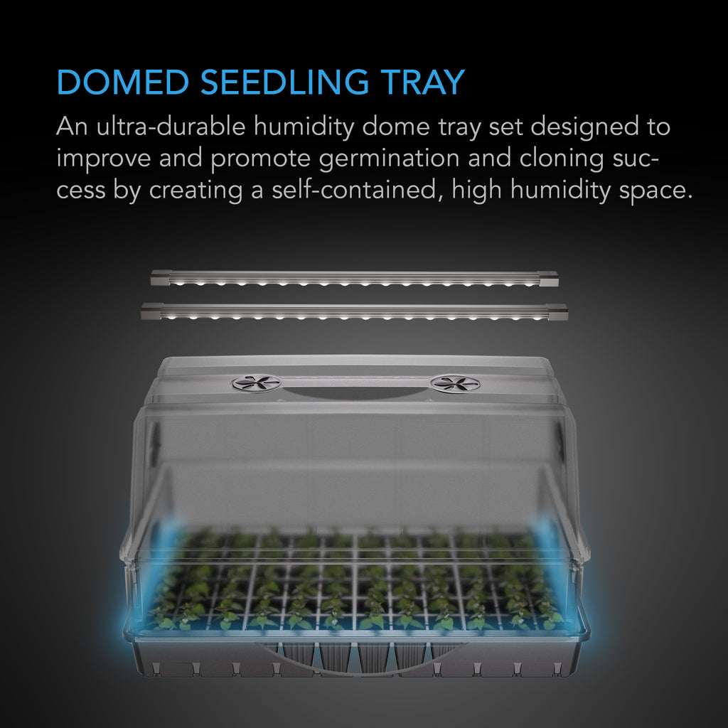 AC Infinity Humidity Dome Germination Kit w/ LED Grow Light Bars 6x12 product image 2