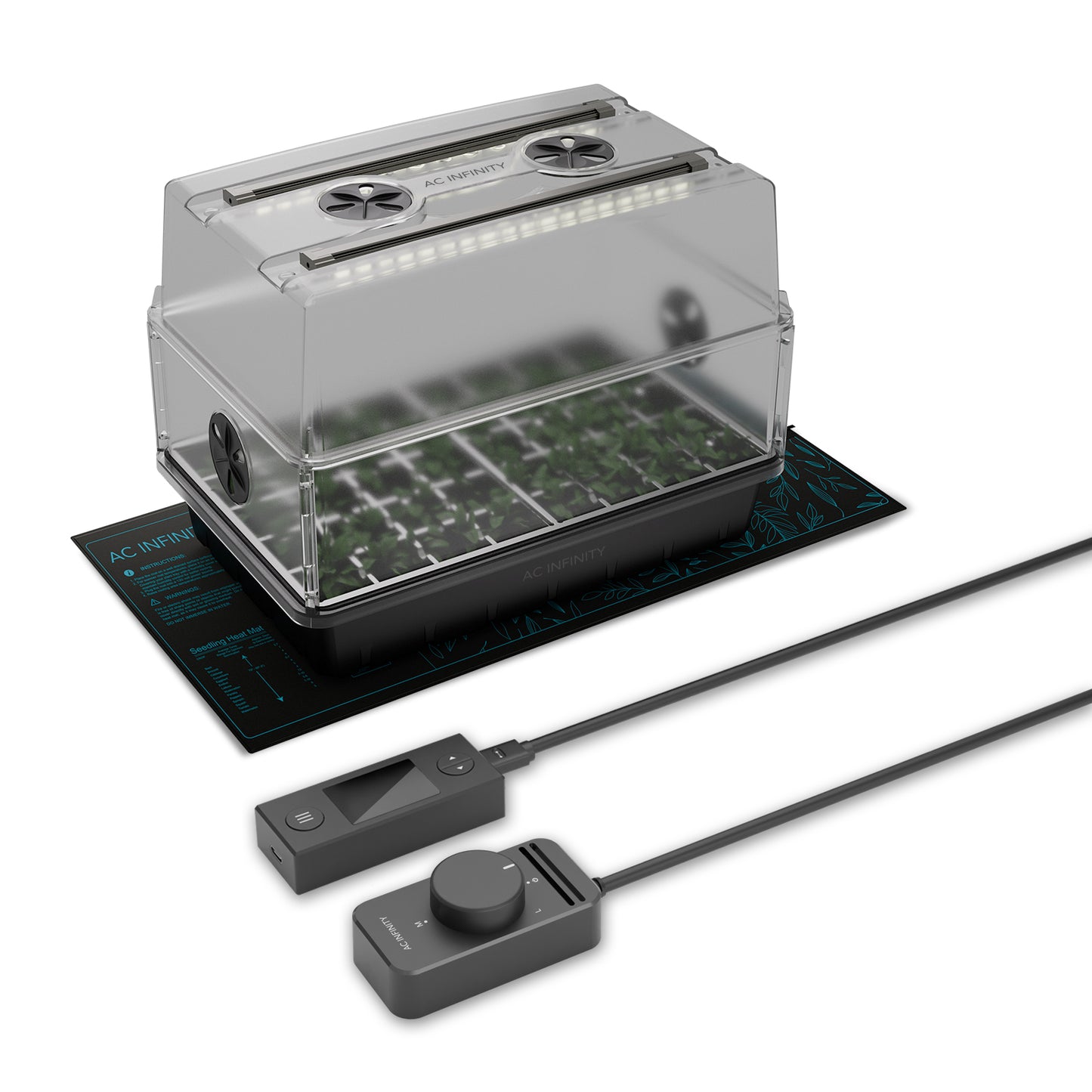 AC Infinity Humidity Dome Germination Kit w/ Seedling Mat & LED Light product image 1
