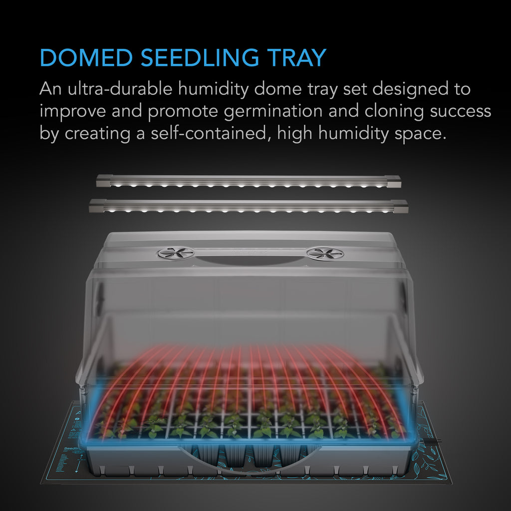AC Infinity Humidity Dome Germination Kit w/ Seedling Mat & LED Light product image 2