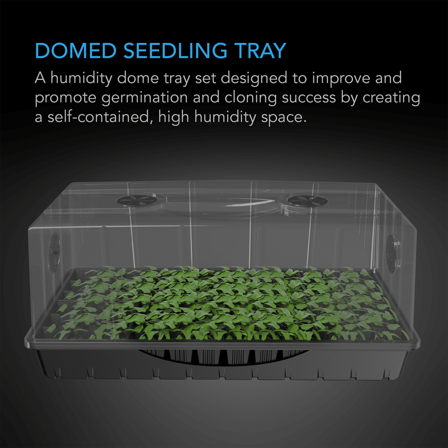 AC Infinity Humidity Dome, Large Propagation Kit, 6x12 Cell Tray AC-HDA7 Planting & Watering