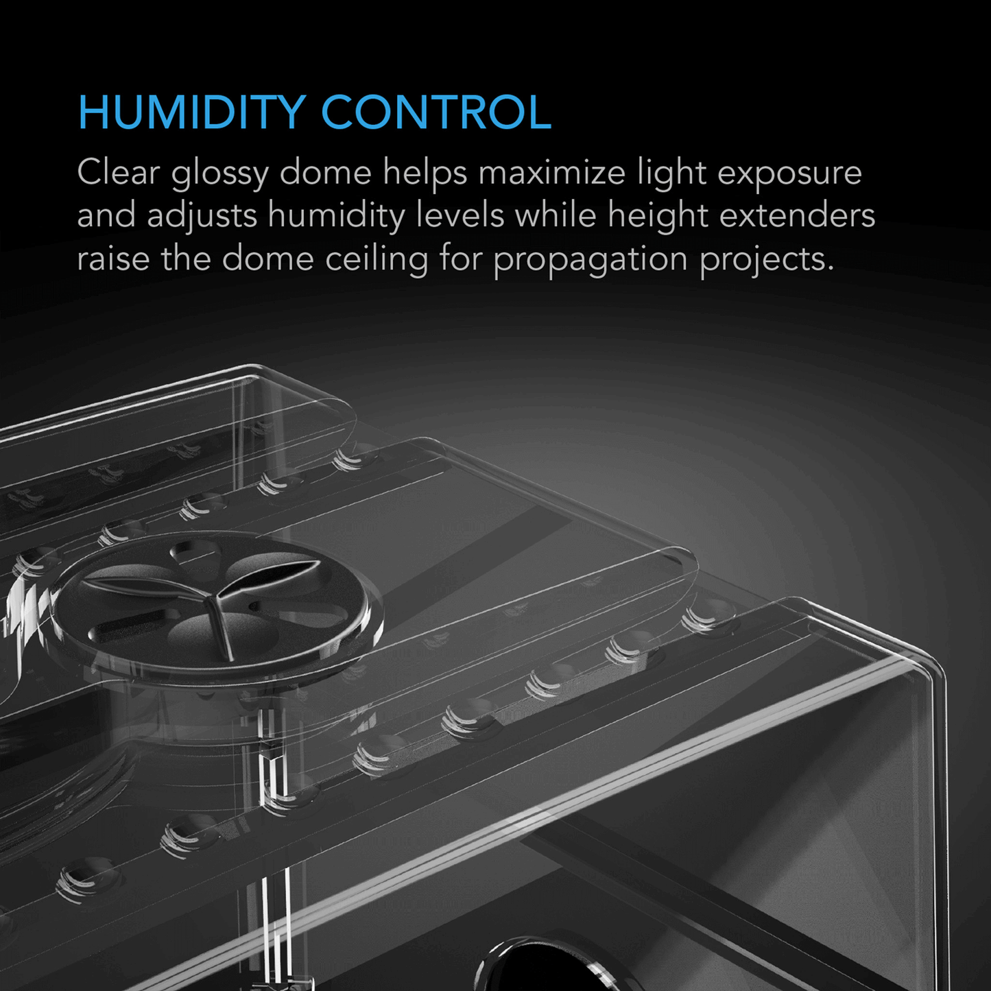 AC Infinity Humidity Dome, Large Propagation Kit, 6x12 Cell Tray | AC-HDA7 | Grow Tents Depot | Planting & Watering | 819137023864